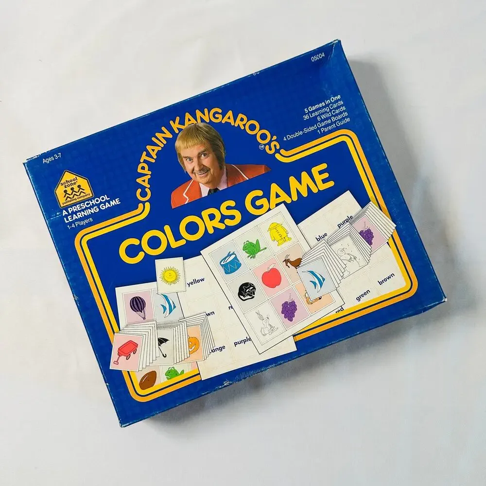 Vintage 1987 Captain Kangaroo's Colors Game Educational Board Game